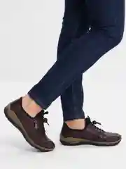 Бордовый кроссовки Rieker, женские, из натуральной кожи