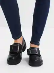 Лоферы женские черные, классические