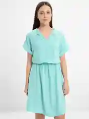 Бирюзовый летнее женское платье