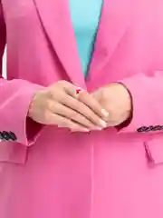 Алый кольцо из бисера "Сердце"