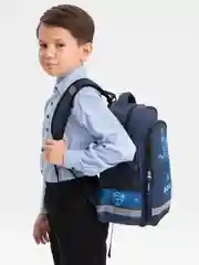 Рюкзак школьный для мальчика Пифагор School, 1 отделение, 3 кармана, Goal, 271411