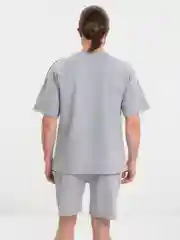 Мятный мужской костюм двойка: футболка и шорты