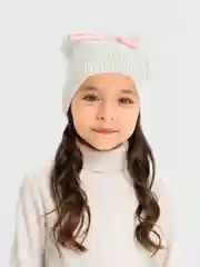 Белый шапка для девочек