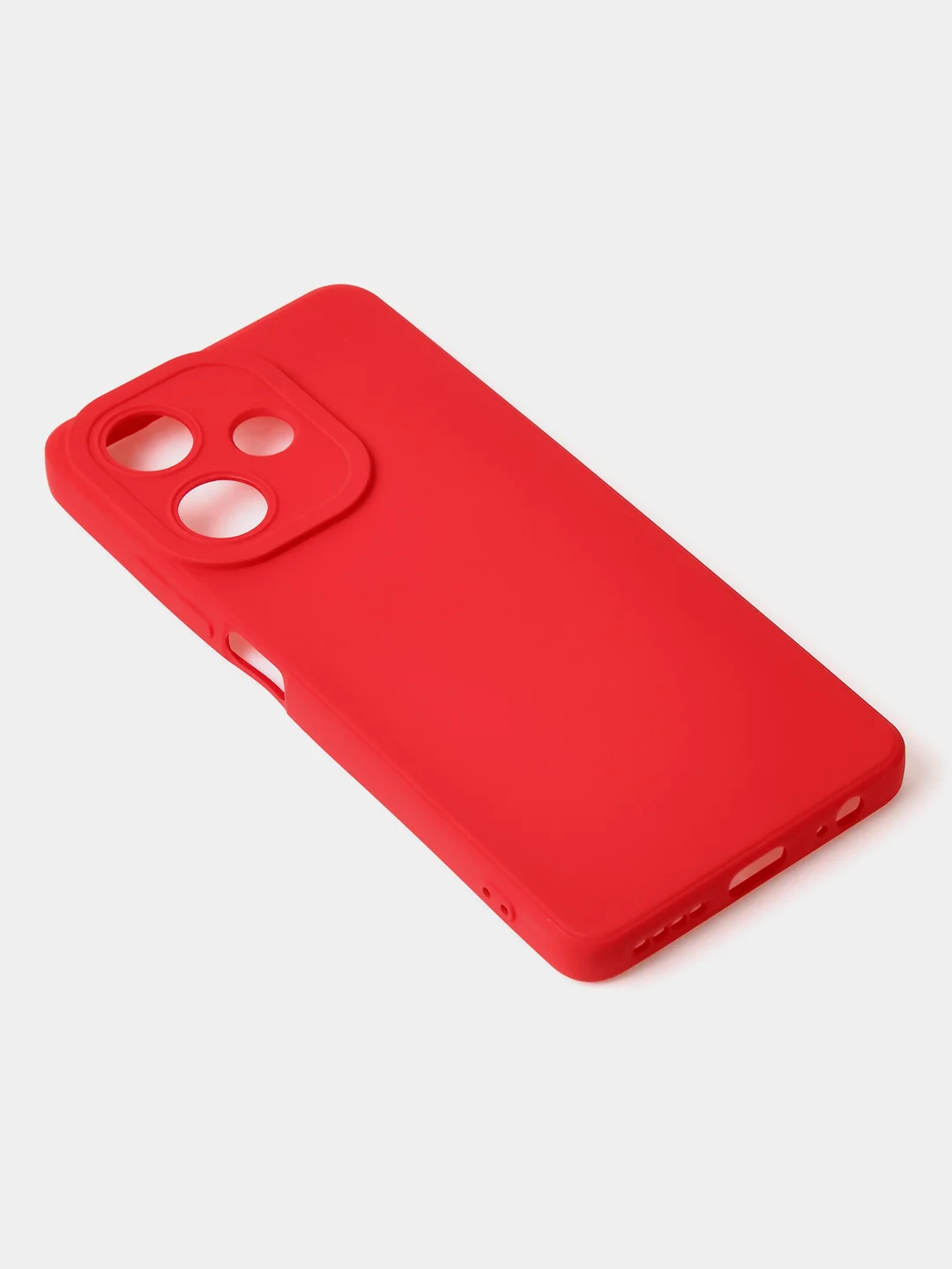 Красный чехол для Infinix Hot 30 (4G), матовый, с дополнительной защитой камеры