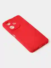 Красный чехол для Infinix Hot 30 (4G), матовый, с дополнительной защитой камеры