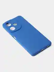 Синий чехол для Infinix Hot 30 (4G), матовый, с дополнительной защитой камеры