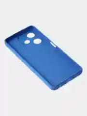 Синий чехол для Infinix Hot 30 (4G), матовый, с дополнительной защитой камеры