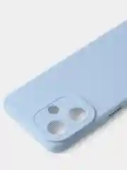 Голубой чехол для Infinix Hot 30i матовый, с дополнительной защитой камеры