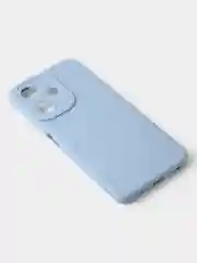 Голубой чехол для Infinix Hot 30i матовый, с дополнительной защитой камеры
