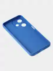 Синий чехол для Infinix Hot 30i матовый, с дополнительной защитой камеры
