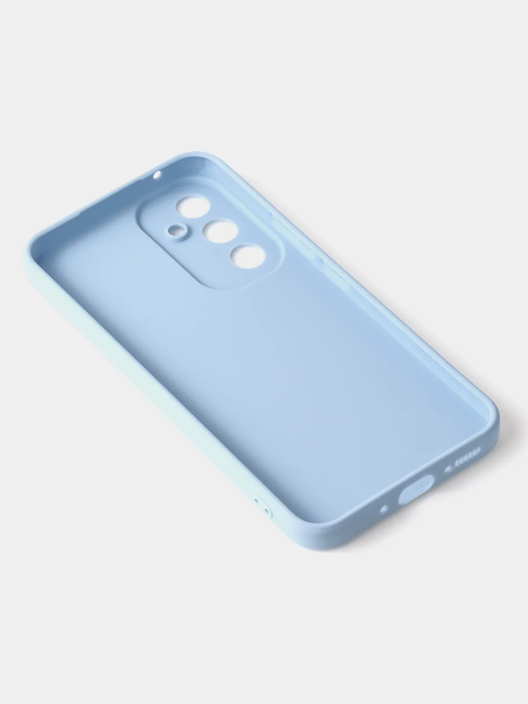 Голубой чехол для Samsung A54, матовый, с дополнительной защитой камеры