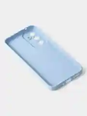 Голубой чехол для Samsung A54, матовый, с дополнительной защитой камеры