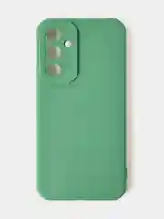 Зеленый чехол для Samsung A54, матовый, с дополнительной защитой камеры