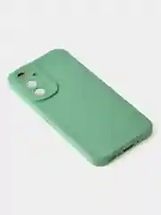 Зеленый чехол для Samsung A54, матовый, с дополнительной защитой камеры