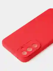 Красный чехол для Samsung A54, матовый, с дополнительной защитой камеры