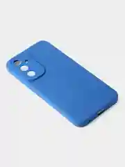 Синий чехол для Samsung A54, матовый, с дополнительной защитой камеры
