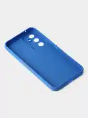 Синий чехол для Samsung A54, матовый, с дополнительной защитой камеры
