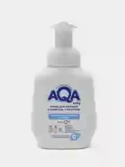 AQA Baby пена для купания и шампунь, с маслами, для сухой и чувствительной кожи, 250 мл