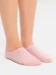 Розовый носки женские короткие с силиконовой вставкой POOPSOCKS, цветные