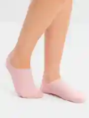 Розовый носки женские короткие с силиконовой вставкой POOPSOCKS, цветные