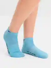 Голубой носки женские, спортивные, короткие