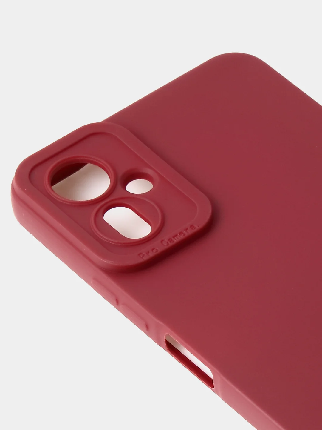 Бордовый чехол для Tecno Camon 19 Neo цветной матовый с дополнительной защитой камеры