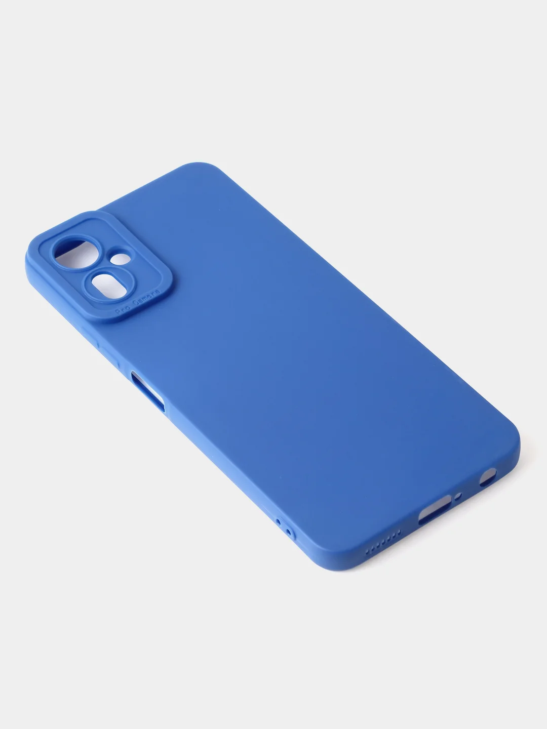 Синий чехол для Tecno Camon 19 Neo цветной матовый с дополнительной защитой камеры