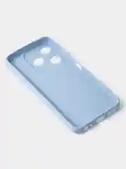 Голубой чехол для Tecno Spark 10 / Tecno Spark 10C цветной, матовый, с дополнительной защитой камеры