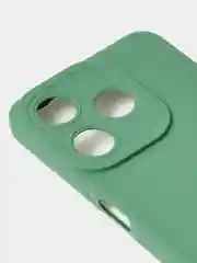 Зеленый чехол для Tecno Spark 10 / Tecno Spark 10C цветной, матовый, с дополнительной защитой камеры