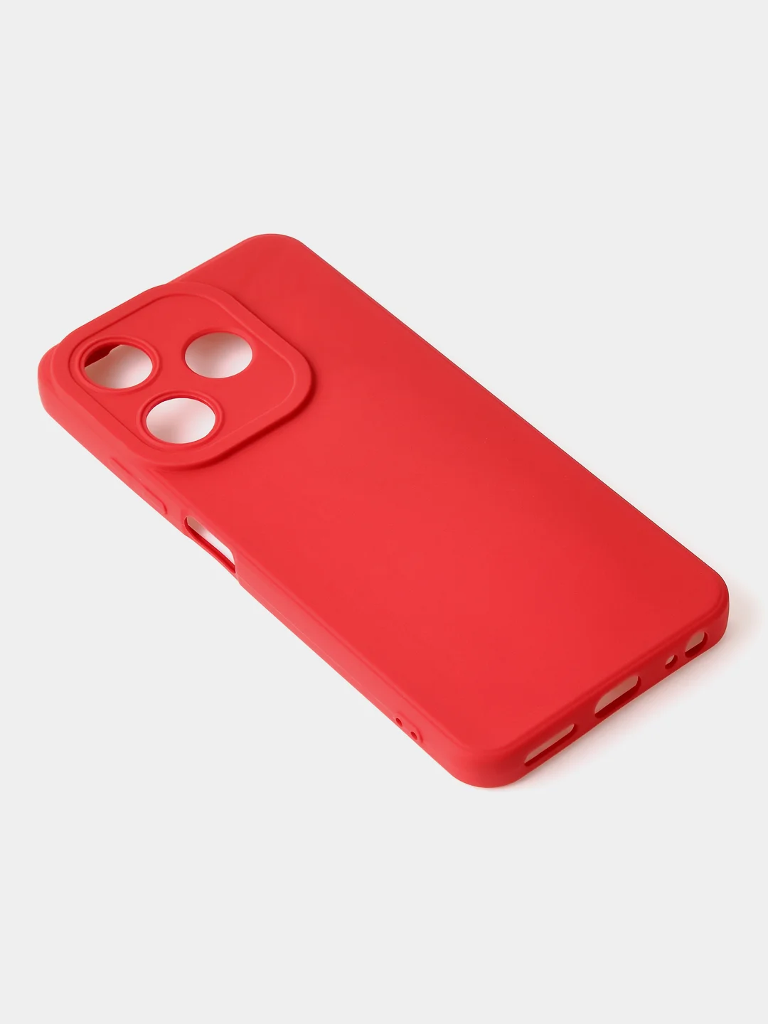 Красный чехол для Tecno Spark 10 / Tecno Spark 10C цветной, матовый, с дополнительной защитой камеры