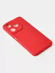Красный чехол для Tecno Spark 10 / Tecno Spark 10C цветной, матовый, с дополнительной защитой камеры