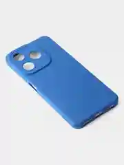 Синий чехол для Tecno Spark 10 / Tecno Spark 10C цветной, матовый, с дополнительной защитой камеры