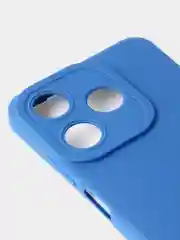 Синий чехол для Tecno Spark 10 / Tecno Spark 10C цветной, матовый, с дополнительной защитой камеры