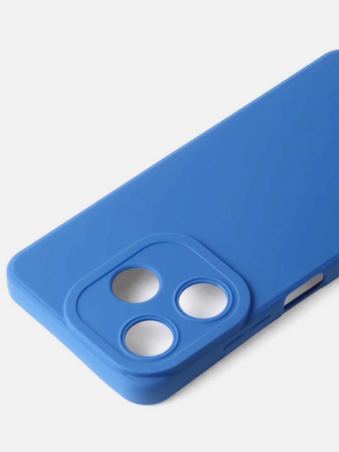 Синий чехол для Tecno Spark 10 / Tecno Spark 10C цветной, матовый, с дополнительной защитой камеры