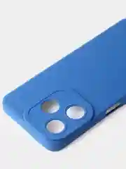 Синий чехол для Tecno Spark 10 / Tecno Spark 10C цветной, матовый, с дополнительной защитой камеры