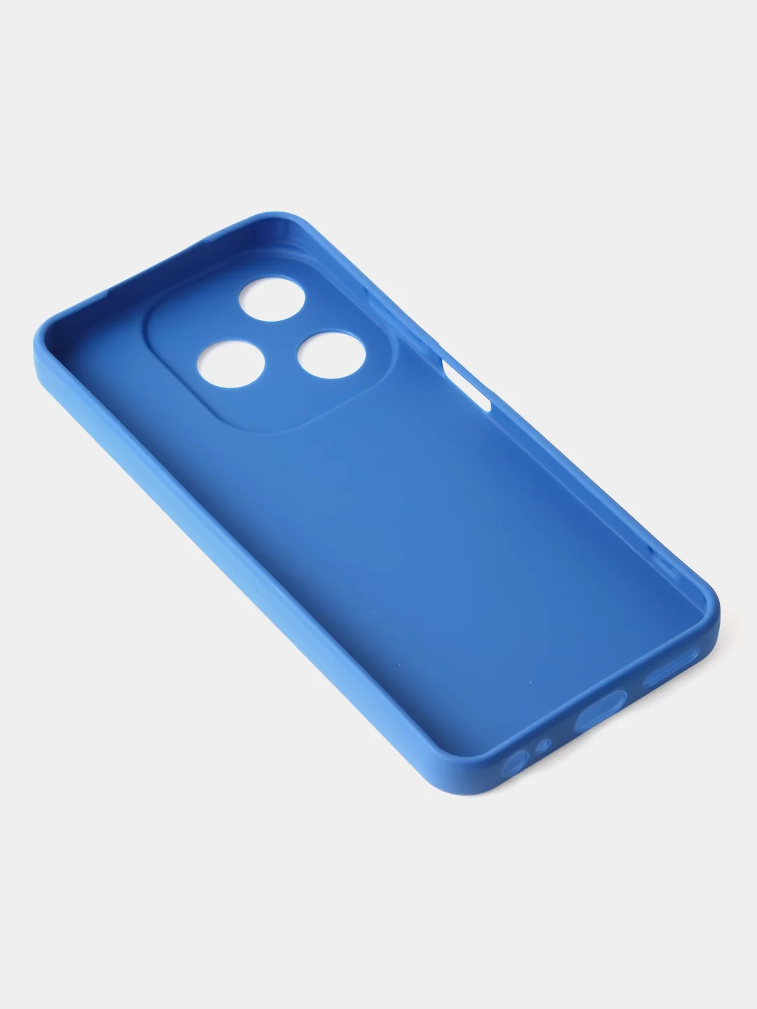 Синий чехол для Tecno Spark 10 / Tecno Spark 10C цветной, матовый, с дополнительной защитой камеры
