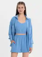 Вишнёвый костюм тройка шорты, рубашка, топ