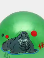 Зеленый мяч резиновый, детский