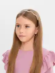 Ободок жемчужный, волнистый, из бусин, женский