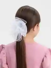 Бант белый, бантик школьный, большой, пышный
