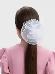 Бант белый, бантик школьный, большой, пышный