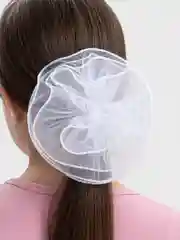 Бант белый, бантик школьный, большой, пышный