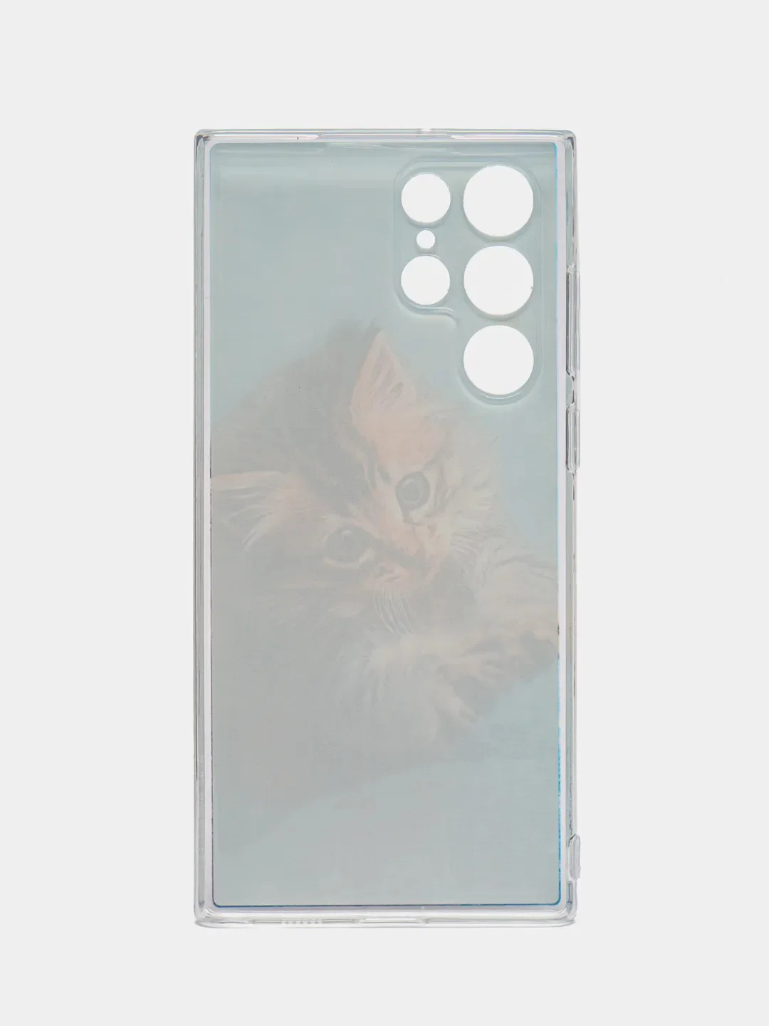 Светло-коричневый чехол на Samsung Galaxy S22 Ultra / Самсунг S22 Ultra прозрачный с рисунком, защита камеры