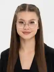 Серебряный круглые имиджевые очки