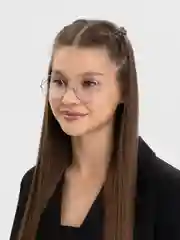 Серебряный круглые имиджевые очки