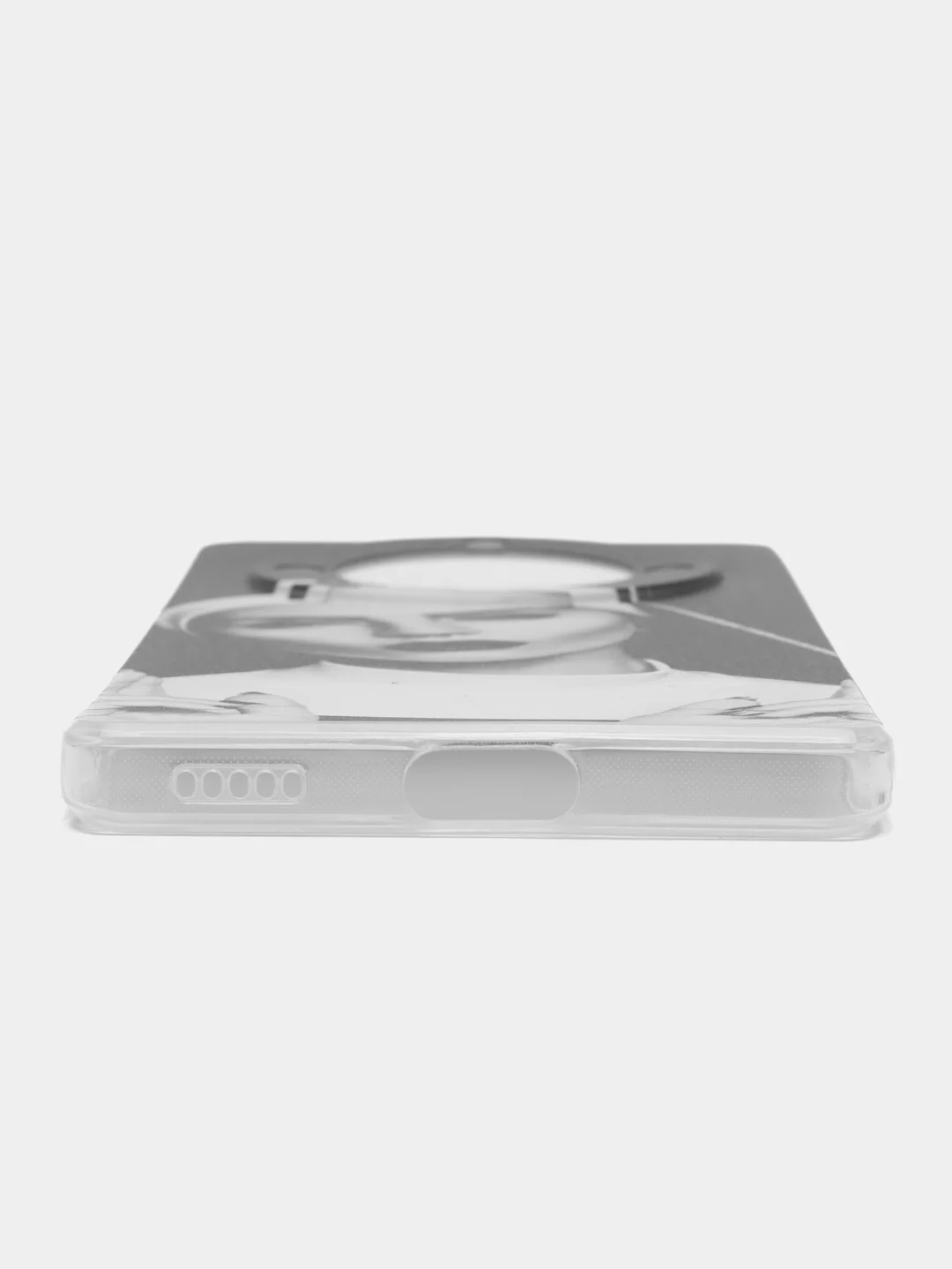 Бронзовый силиконовый чехол на Honor X9A / Хонор X9A прозрачный, с рисунком, защита камеры