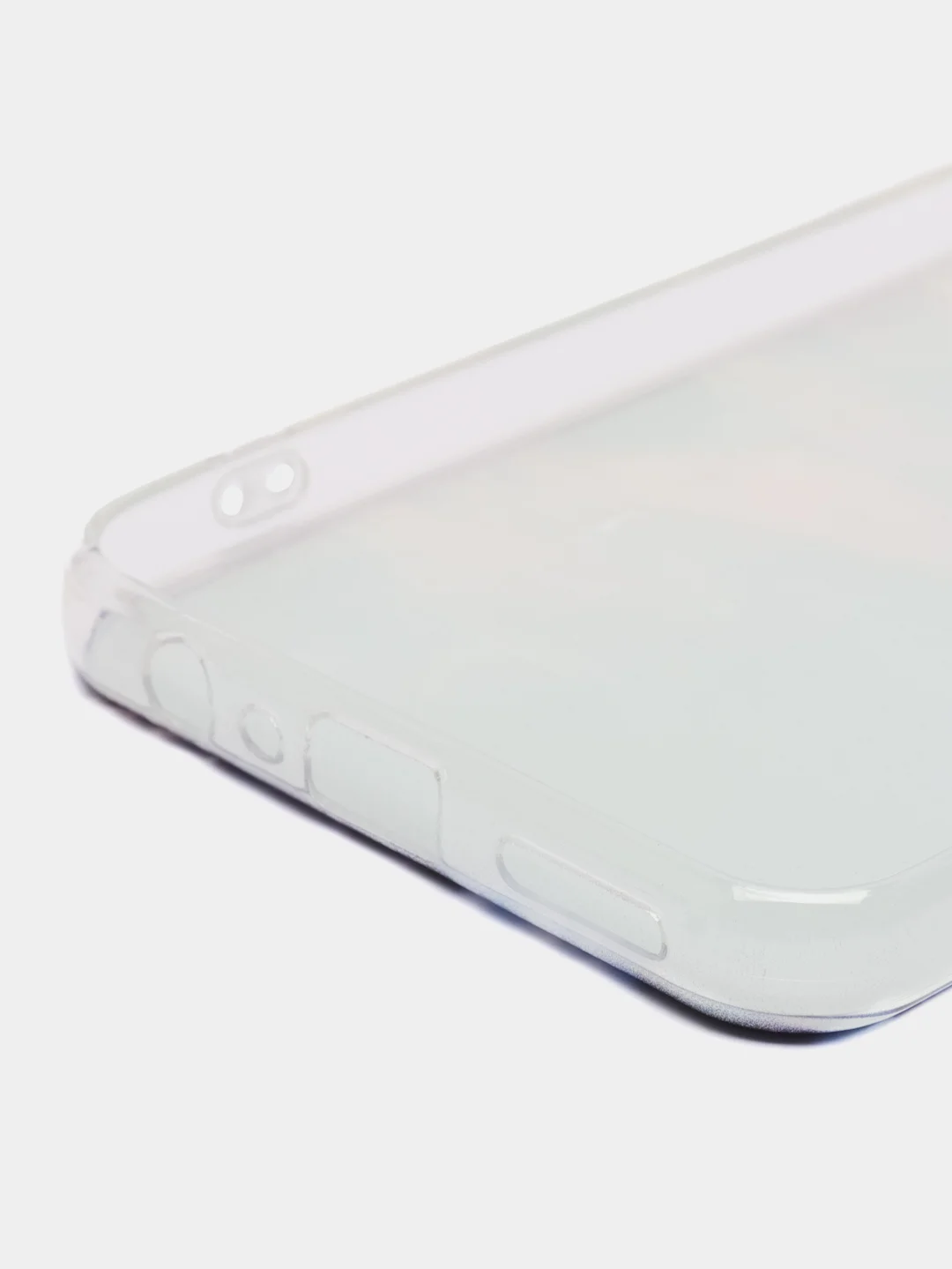 Фиолетовый силиконовый чехол на Realme C30 / Реалми С30 прозрачный, с рисунком, защита камеры