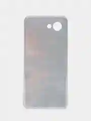 Фиолетовый силиконовый чехол на Realme C30 / Реалми С30 прозрачный, с рисунком, защита камеры