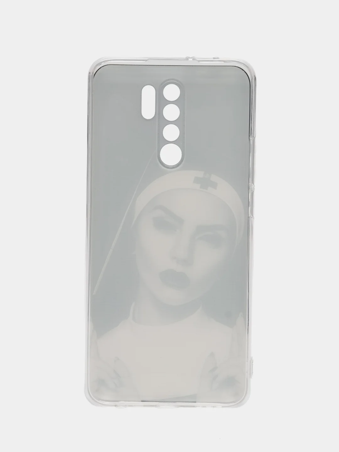 Бронзовый силиконовый чехол на Xiaomi Redmi 9 / Сяоми Редми 9 прозрачный, с рисунком, защита камеры