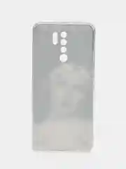 Бронзовый силиконовый чехол на Xiaomi Redmi 9 / Сяоми Редми 9 прозрачный, с рисунком, защита камеры